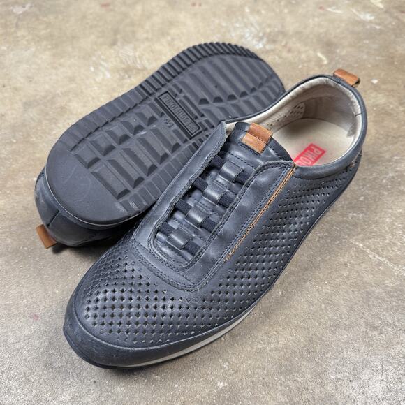 Pikolinos Liverpool Men’s Size 41 (US 8) Navy Blue Leather Slip-On Sneakers - Picture 1 of 11